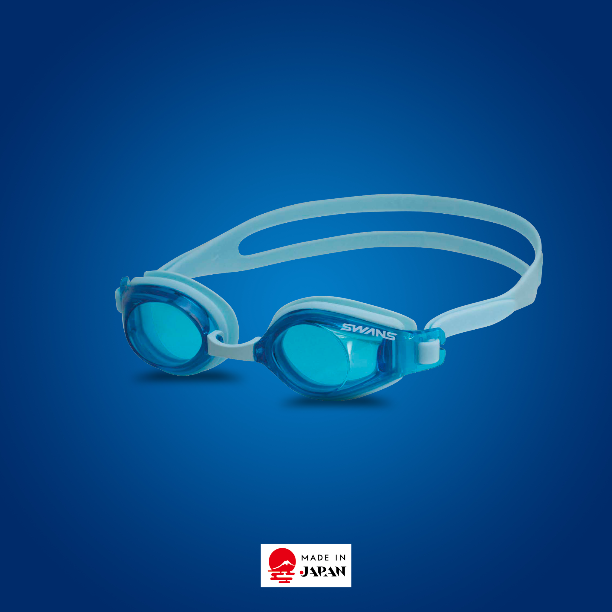 SWANS SJ-22N Junior Normal Goggle – Sky Blue, for young swimmers