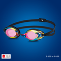 SWANS SR-2M Mirror EV Racing Optical Goggle – Navy Shadow Mirror, prescription S-1.50 to S-8.00, World Aquatics approved