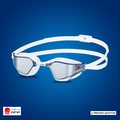 SWANS VALKYRIE SR-72M Premium Anti-Fog Racing Goggle – Blue Silver Mirror, World Aquatics approved