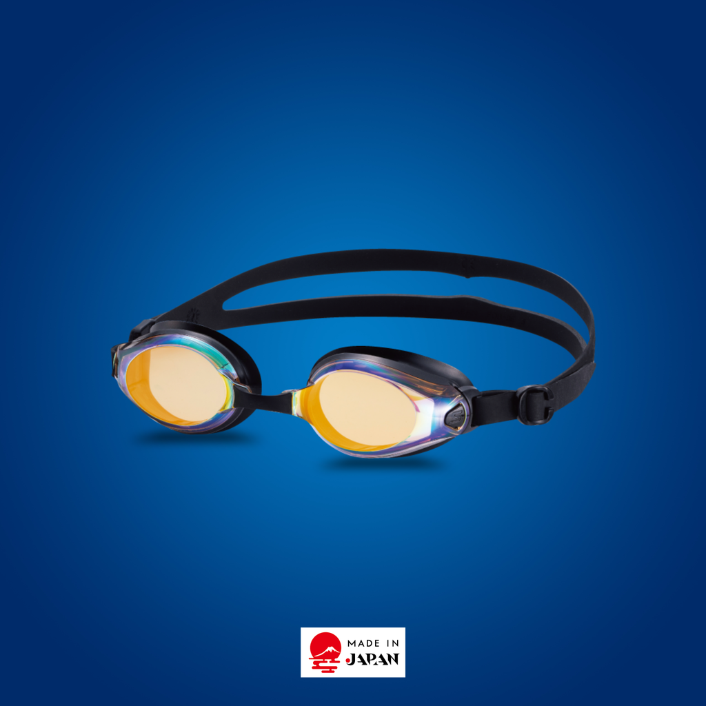 SWANS SW-45M Fitness Adult Mirror Goggle – Brown x Orange Mirror lens