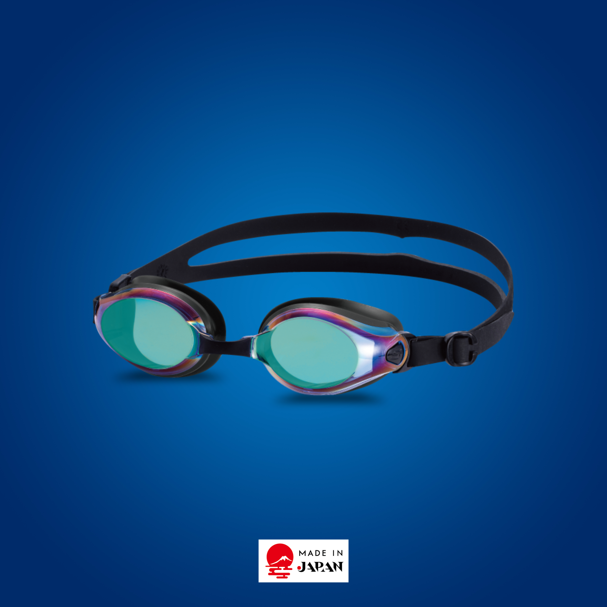 SWANS SW-45M Fitness Adult Mirror Goggle – Navy Ember Mirror lens